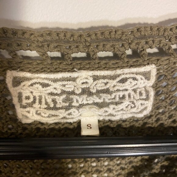 ๐ฟ Pink Martini Olive Crochet Knit Sweater - Picture 4 of 4